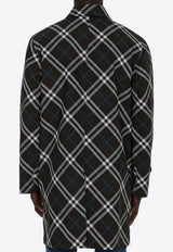 Burberry Single-Breasted Checked Trench Coat Brown 8091845--C1213