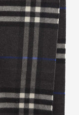 Burberry Giant Check Fringed Scarf Gray 8095208--A1483