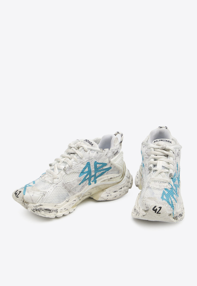 Balenciaga Runner Graffiti Low-Top Sneakers White 772774-W3RBQ-9040