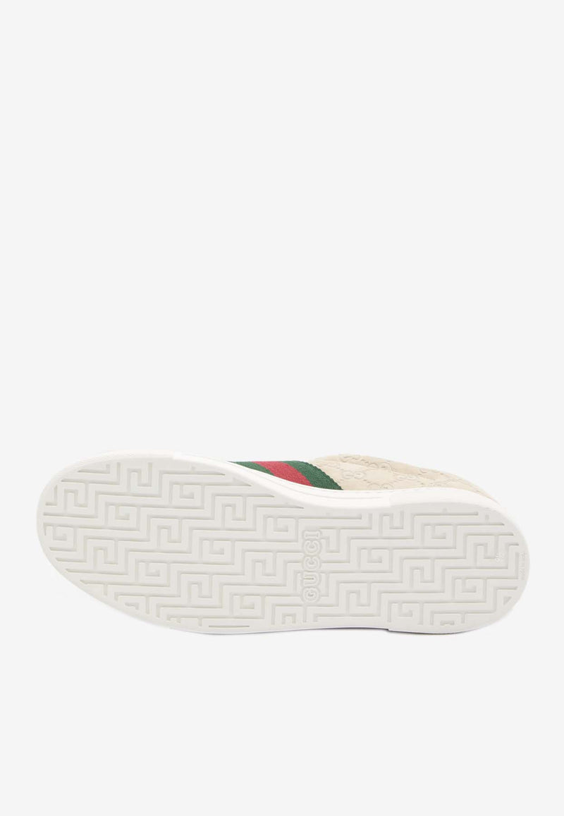 Gucci Ace GG Suede Low-Top Sneakers Beige 798652-AADV9-9566