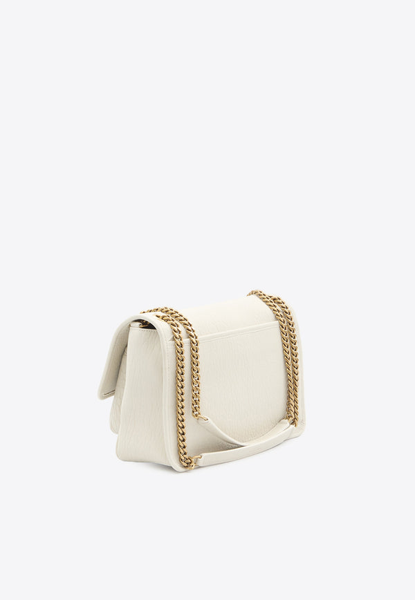 Saint Laurent Medium Niki Grained Leather Shoulder Bag White 633178-AACYT-9207