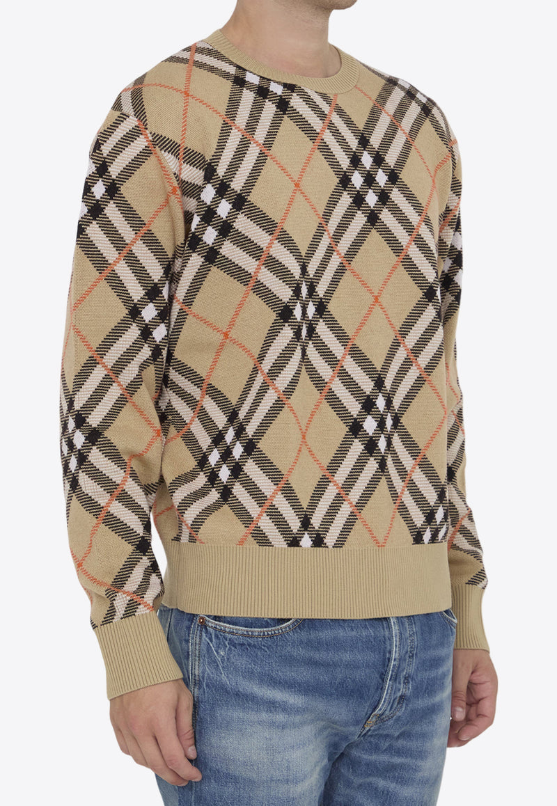 Burberry Vintage Check Crewneck Sweater Beige 8093497--B9368