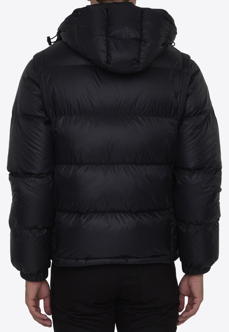 Moncler Cyclone Convertible Zip-Up Down Jacket Black 1A00022-596RD-997