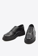 Dolce & Gabbana Brushed Leather Brogue Shoes Black A20159-A1203-80999