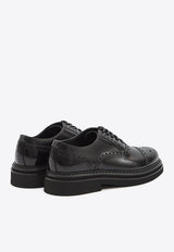 Dolce & Gabbana Brushed Leather Brogue Shoes Black A20159-A1203-80999