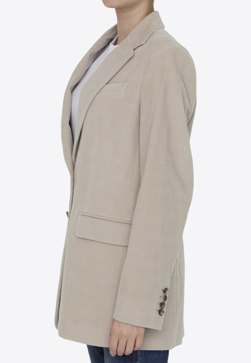 Max Mara Kuban Single-Breasted Blazer Beige 2421046151-600-001