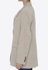 Max Mara Kuban Single-Breasted Blazer Beige 2421046151-600-001