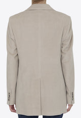 Max Mara Kuban Single-Breasted Blazer Beige 2421046151-600-001