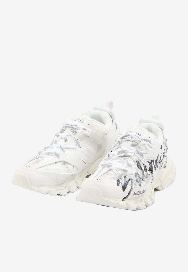 Balenciaga Track Signature Low-Top Sneakers White 542023-WTRHW-9010