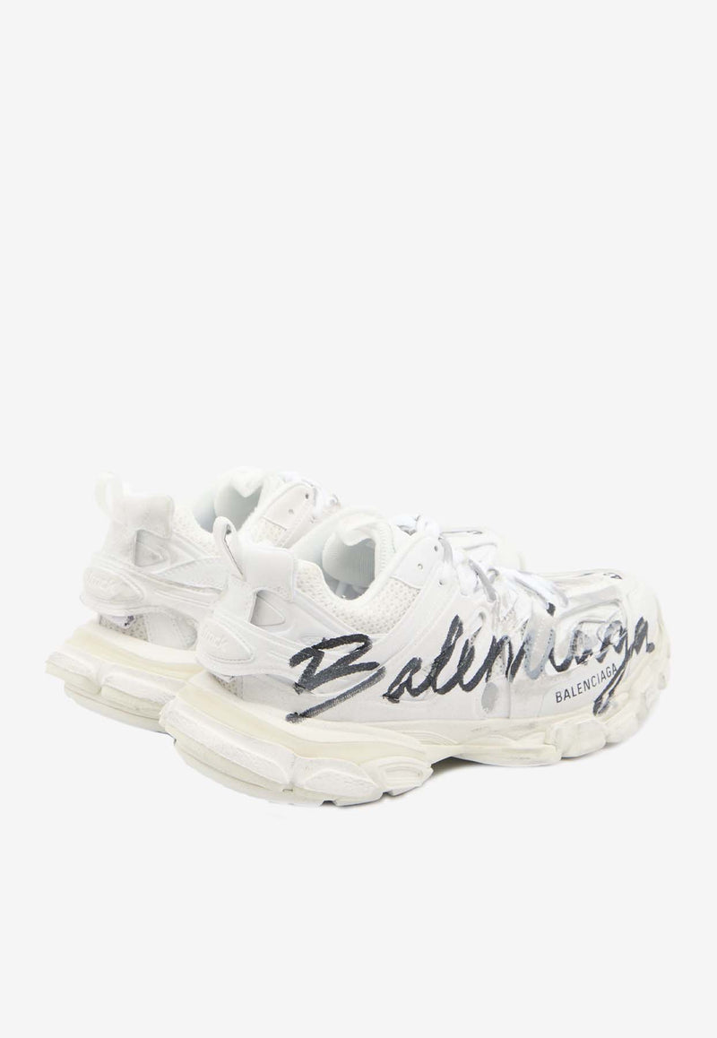 Balenciaga Track Signature Low-Top Sneakers White 542023-WTRHW-9010