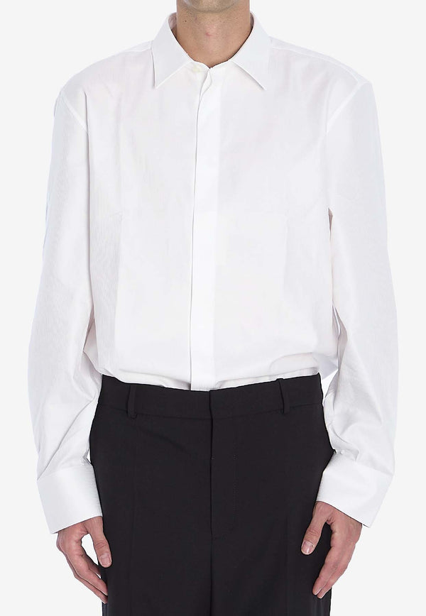 Saint Laurent Striped Poplin Shirt White 795529-Y1J11-9000