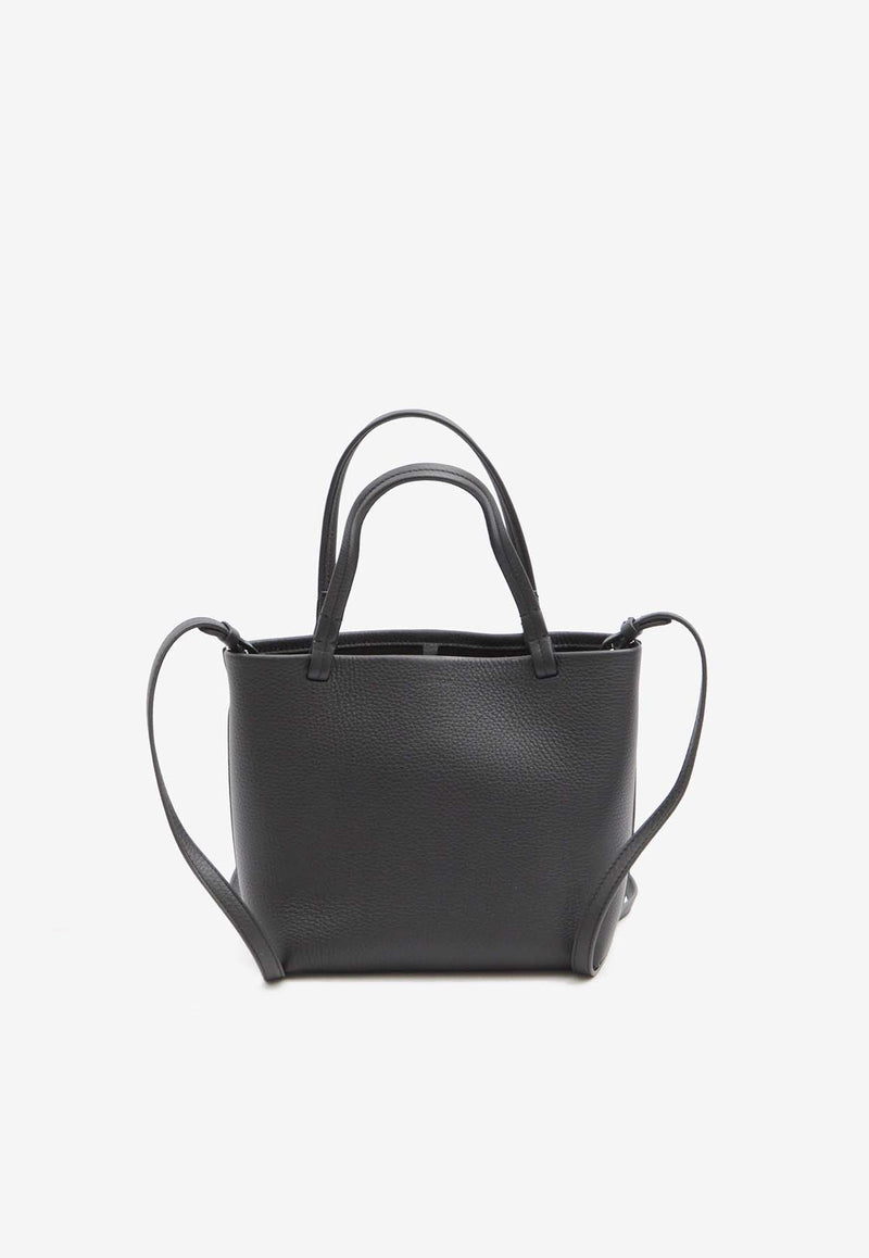 The Row Small Park Grained Leather Tote Bag Black W1199-L129-BLKP