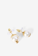 Saint Laurent Cassandre Pearl Stud Earrings Pearl 691563-Y1526-9018