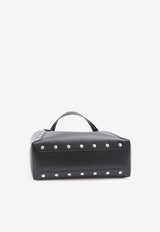 Stella McCartney Large Studded Logo Tote Bag Black 7B0115-WP0465-1000