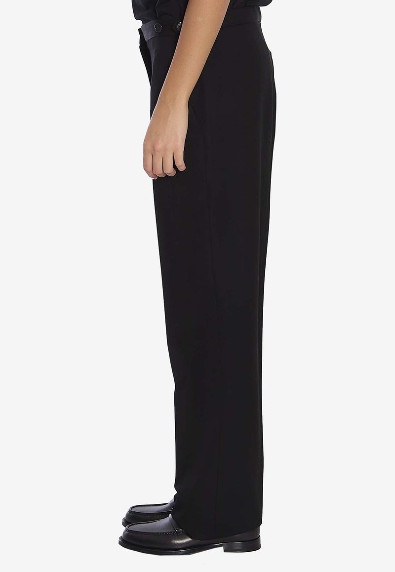 The Row Jesse Straight-Leg Wool Pants Black 8303-W3181-BLK