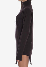 Saint Laurent Turtleneck Garter Cashmere Sweater Brown 806969-YALL2-1082