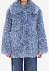 jakke Antonia Faux-Fur Short Coat Blue J2444C2--BLUE DENIM