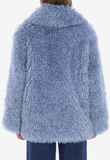 jakke Antonia Faux-Fur Short Coat Blue J2444C2--BLUE DENIM