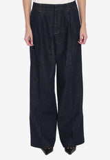 Zimmermann Illustration Wide-Leg Denim Pants Blue 1561PF241--NHTSKY