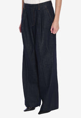 Zimmermann Illustration Wide-Leg Denim Pants Blue 1561PF241--NHTSKY