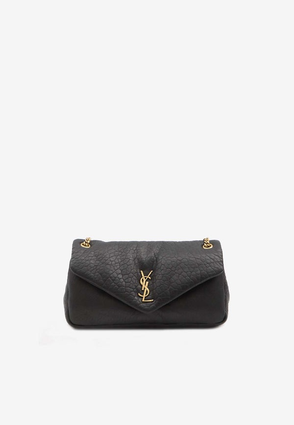 Saint Laurent Medium Calypso Nappa Leather Shoulder Bag Black 800916-AACYT-1000