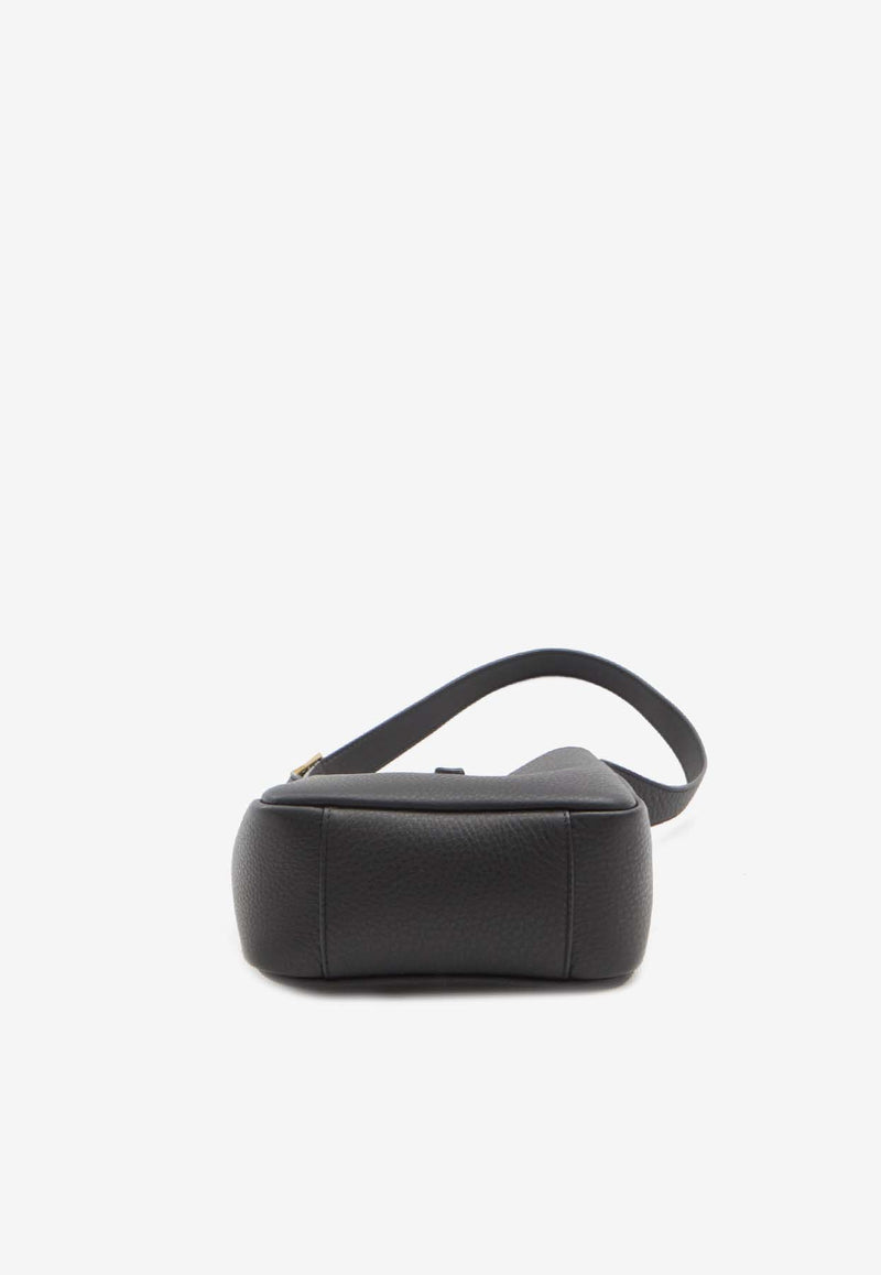 Saint Laurent Baby LE 5 À 7 Leather Shoulder Bag Black 809461-AADUU-1000