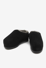 UGG Pumped Slide Suede Slipper Black 1158215--BLK