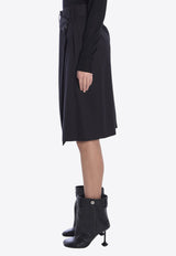 Loewe High-Waisted Wrap Knee-Length Skirt Black S540Y08XAN--1100