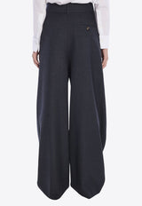 Loewe Deconstructed High-Waisted Wool Pants Gray S540Y04XIG--8472