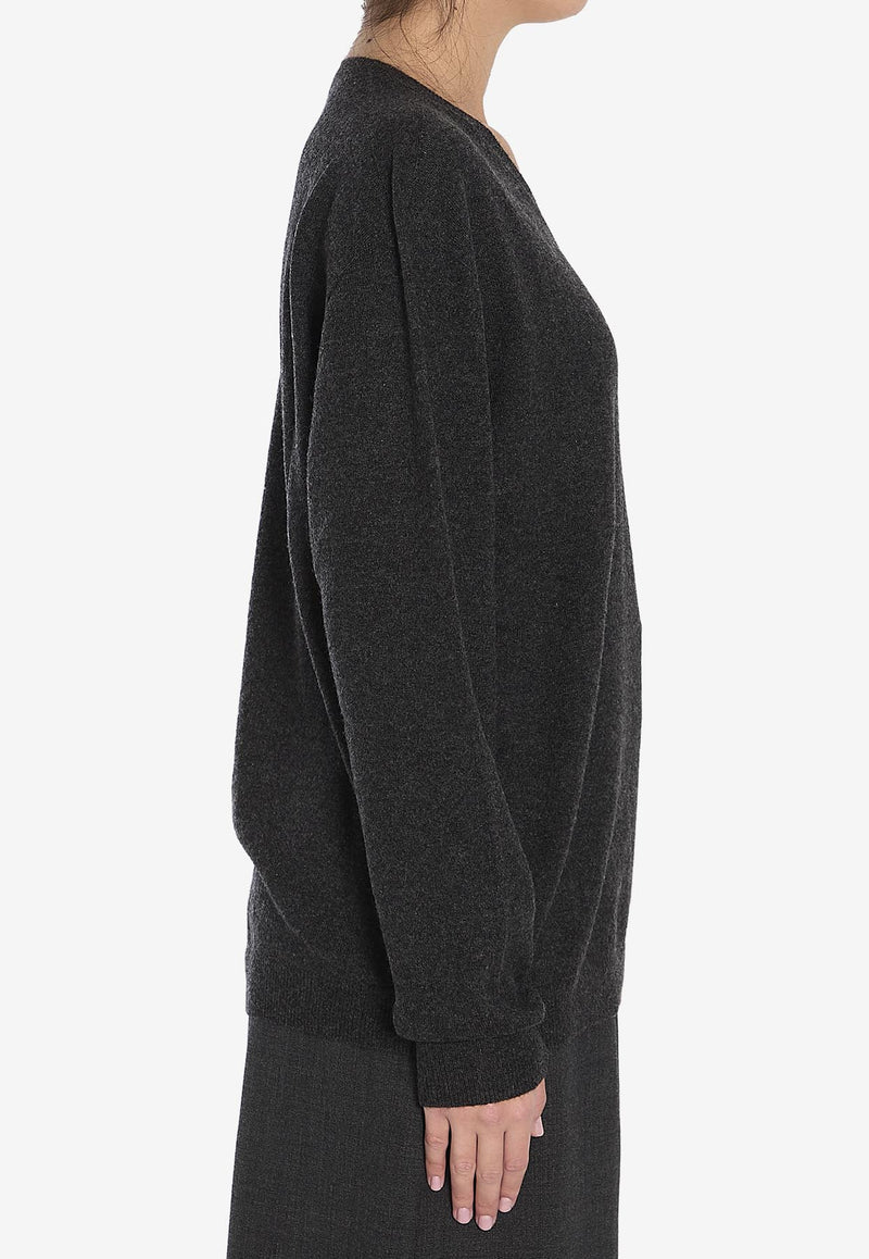 The Row Isaora Cashmere Sweater Black 8568-Y556-ENB