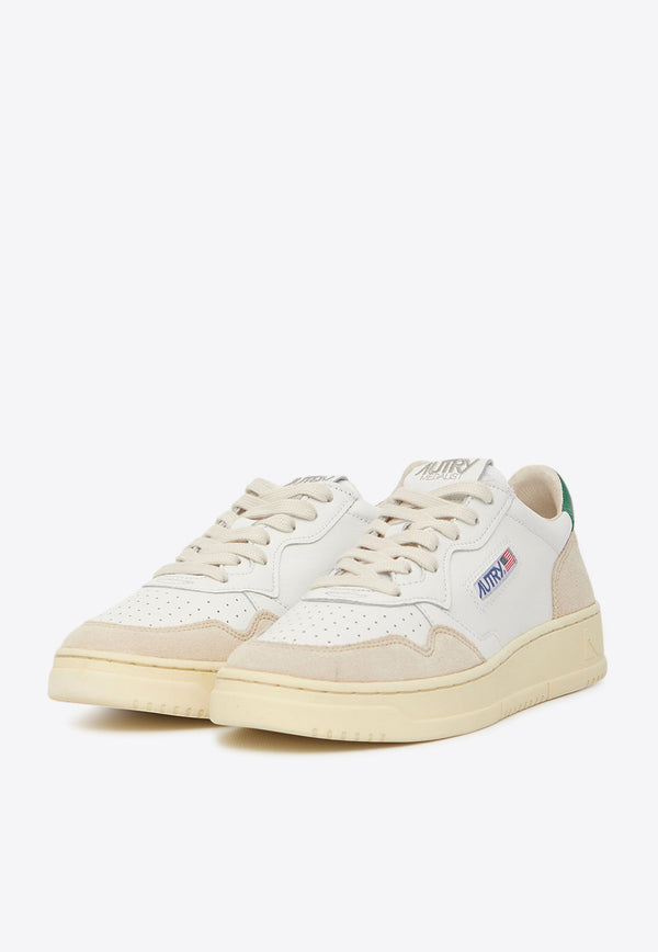 Autry Medalist Leather Low-Top Sneakers White AULM-LS-23