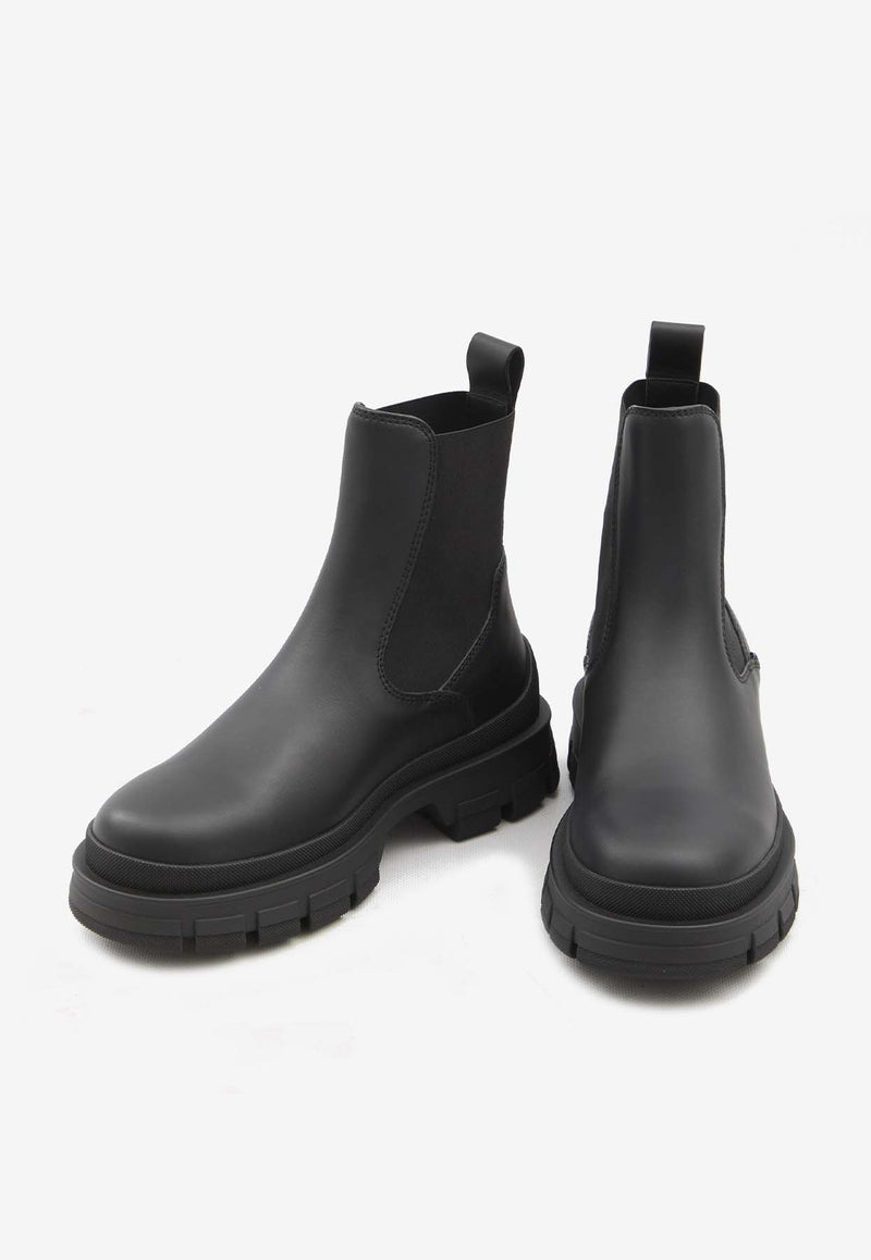 Moncler Hevea Leather Chelsea Boots Black 4F00090-M4646-999