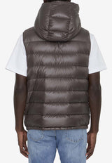 Moncler Barant Logo Patch Down Vest  Brown 1A00062-597EX-243