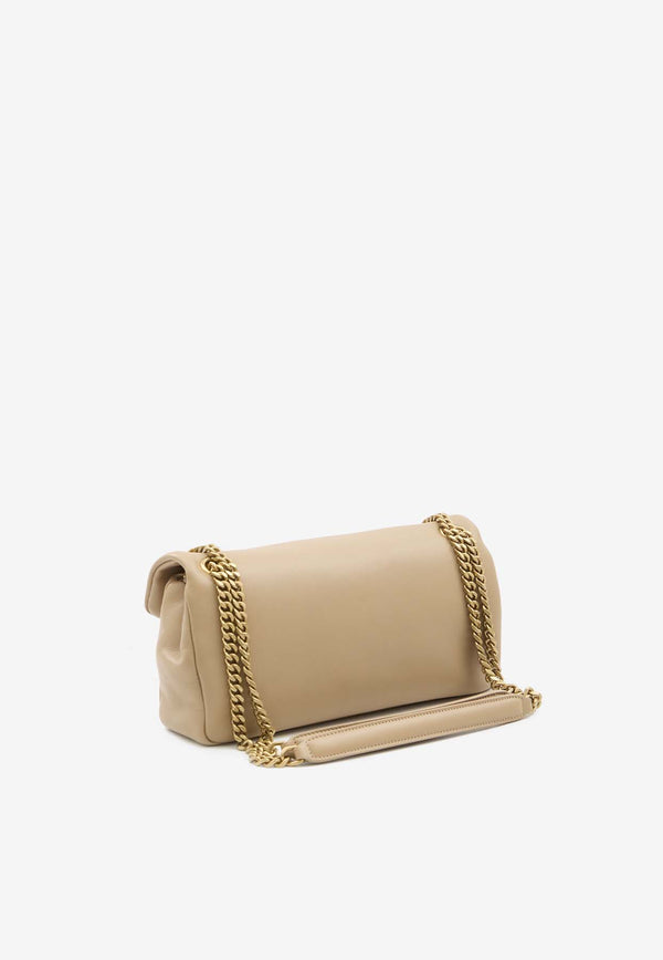 Saint Laurent Small Calypso Plunged Leather Shoulder Bag Beige 734153-AACQO-2646