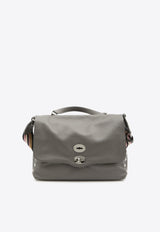 Zanellato Medium Postina Leather Top Handle Bag Gray 068010M-0050000-Z0130