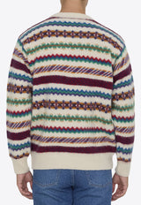 Howlin' A Woolen Wonder Crewneck Sweater Multicolor A WOOLEN WONDER--ECRU