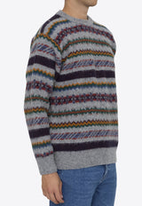 Howlin' A Woolen Wonder Crewneck Sweater Multicolor A WOOLEN WONDER--MED GREY