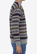 Howlin' A Woolen Wonder Crewneck Sweater Multicolor A WOOLEN WONDER--MED GREY