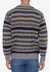 Howlin' A Woolen Wonder Crewneck Sweater Multicolor A WOOLEN WONDER--MED GREY