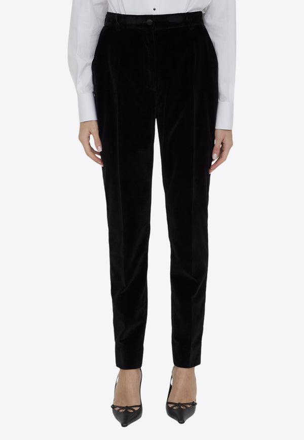 Dolce & Gabbana Velvet Tuxedo Pants Black FTC71T-FUVG7-N0000