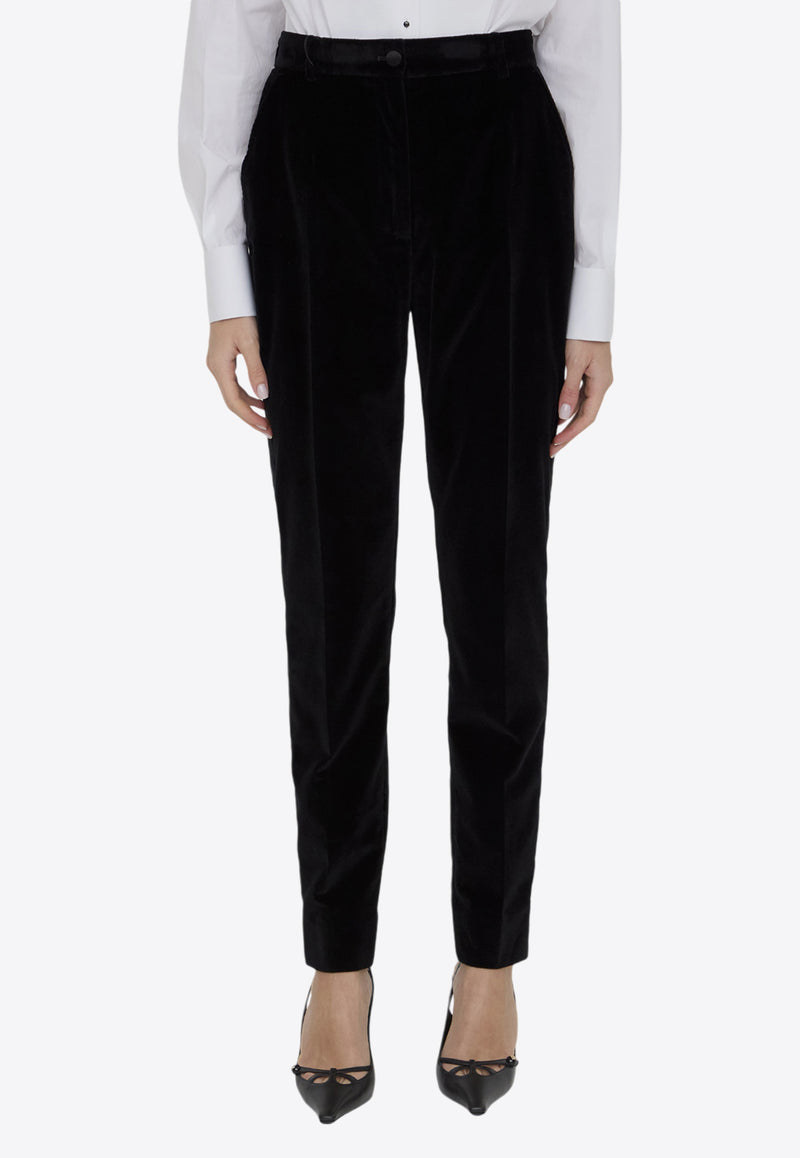 Dolce & Gabbana Velvet Tuxedo Pants Black FTC71T-FUVG7-N0000