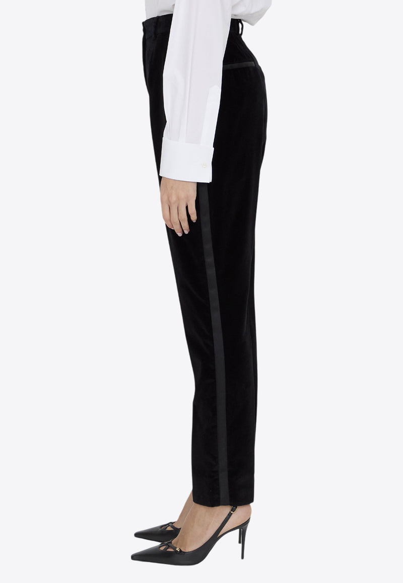 Dolce & Gabbana Velvet Tuxedo Pants Black FTC71T-FUVG7-N0000