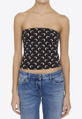 Marine Serre Moon Jacquard Tube Top Black WTS011A-CJER001-IT99