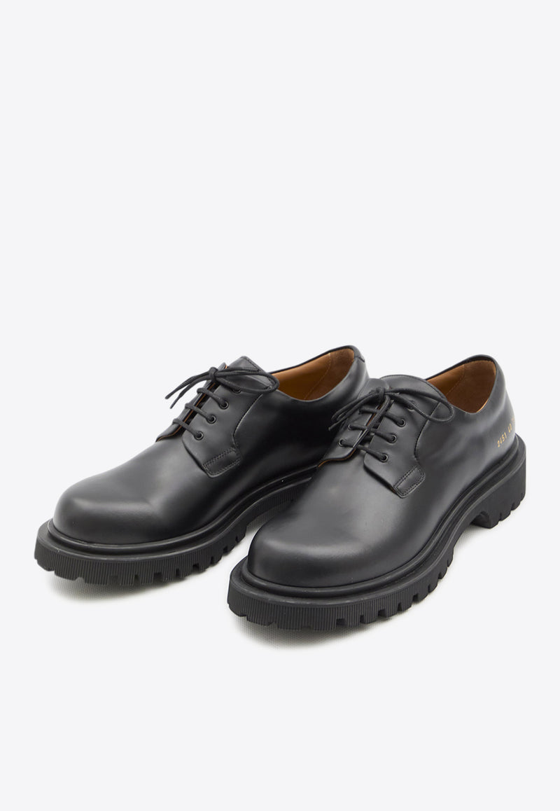 Common Projects Chunky Leather Derby Shoes Black 2451--7547