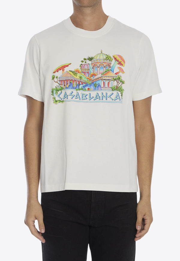 Casablanca The Road to Knowledge Crewneck T-shirt White MF24JTS001--02