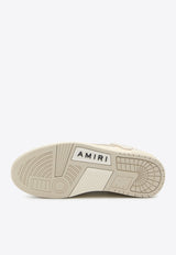 Amiri Collegiate Skel-Top Leather Sneakers Beige AMFOSR1030--BIRCHWHITE