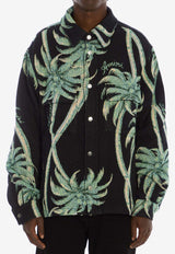 Amiri Twisted Palms Tapestry Overshirt Black AMTAOS1002--BLACK