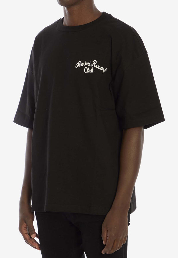 Amiri Resort Club Crewneck T-shirt Black AMJYTE1063--BLACK