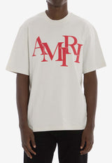 Amiri Staggered Logo T-shirt Cream AMJYTE1078--BIRCH