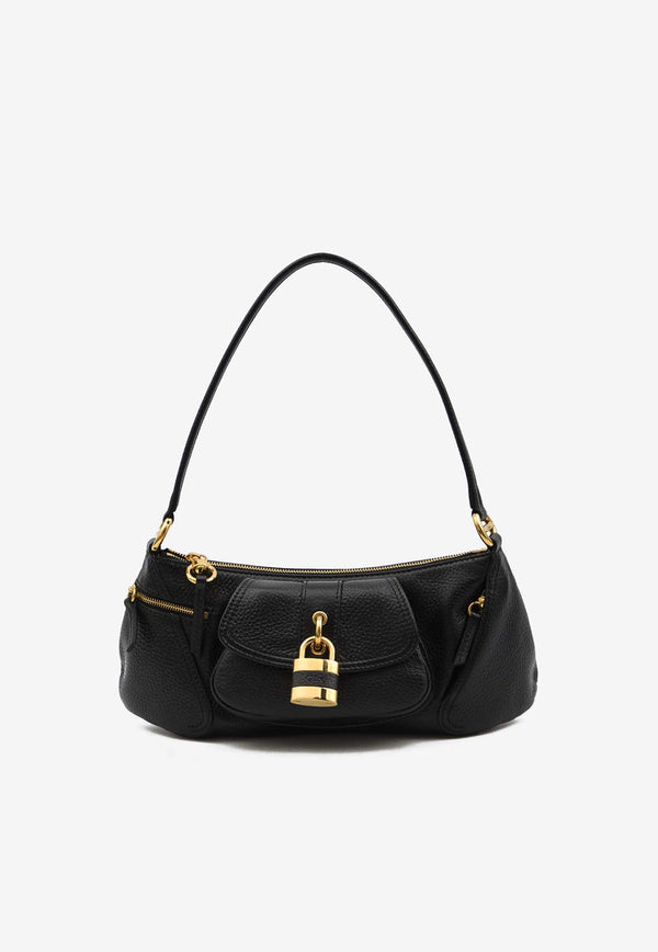 Chloé The 99 Grained Leather Shoulder Bag Black CHC24AS710-N84-001